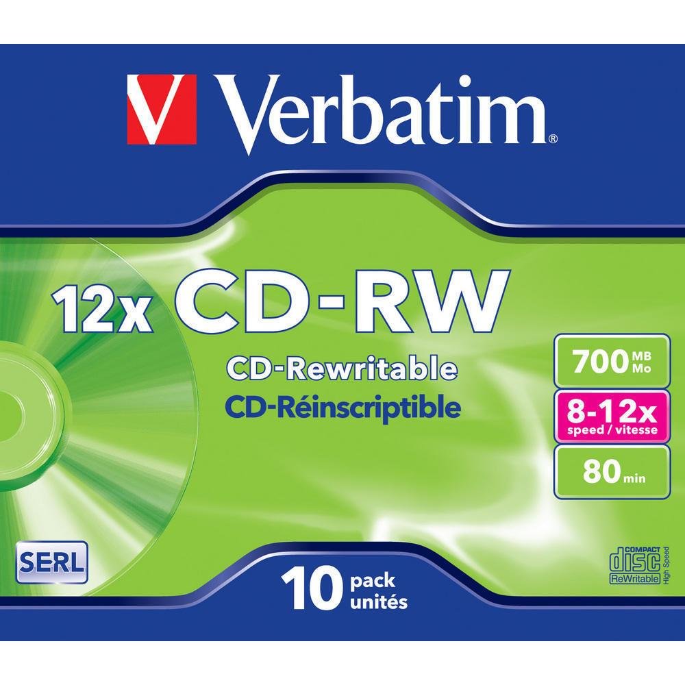 Verbatim700MB 8-12x CD-RW 10-Piece Set : Amazon.co.za: Electronics
